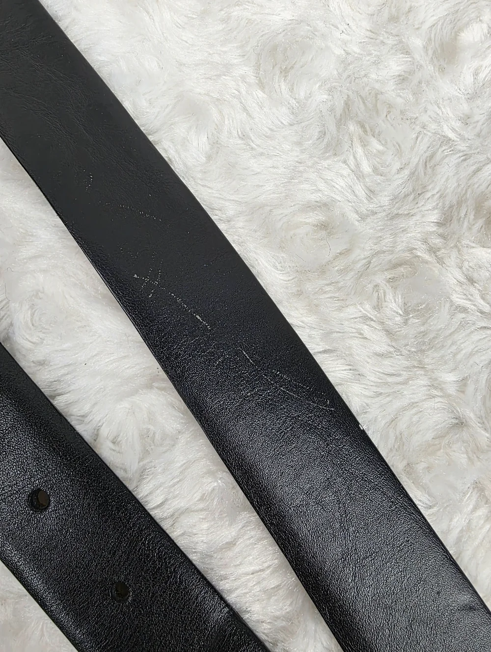 Kenneth Cole Leather Black Belt Size 32